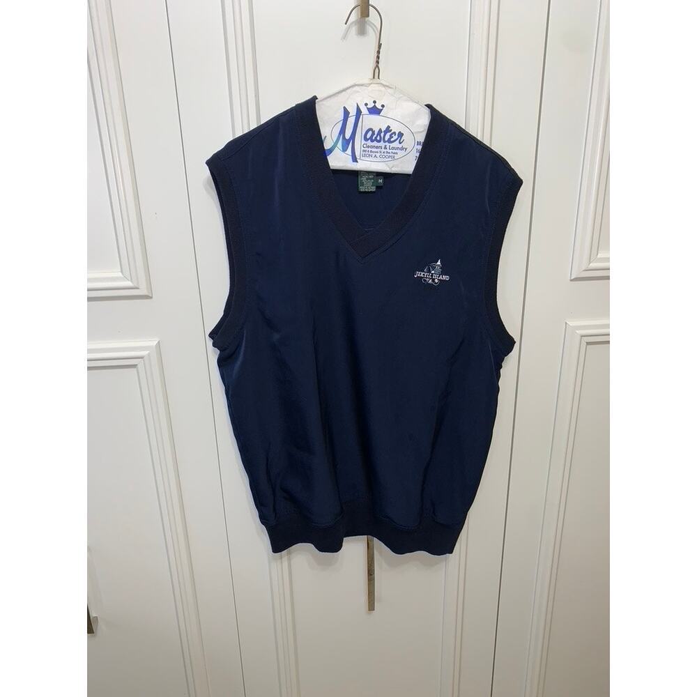 Monterey Classic Men's Jekyll Island‎ Windbreaker Golf Vest Blue Size Medium